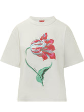 KENZO - T-shirt Tulip con Stampa Floreale - Bianco - LIDIASHOPPING® - Official Website