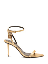 TOM FORD - Pointy Sandalo con Cinturino - Oro - LIDIASHOPPING® - Official Website