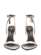 TOM FORD - Pointy Naked Sandal with Slim Heel - Silver - LIDIASHOPPING® - Official Website