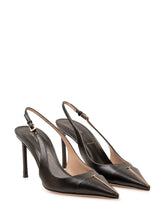 TOM FORD - Shiny Slingback Pumps with Pointed Toe - Black - LIDIASHOPPING® - Official Website
