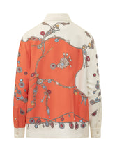 VERSACE - Camicia con Stampa Gioiello - Arancione - LIDIASHOPPING® - Official Website
