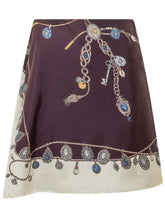 VERSACE - Minigonna Stampata con Motivo Accessorio - Multicolore - LIDIASHOPPING® - Official Website