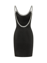 VERSACE - Mini Abito con Spalline Decorate - Nero | Lidia Shopping ® | Official Website