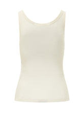 VERSACE - Tank Top con Logo - Beige - LIDIASHOPPING® - Official Website