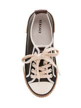 VERSACE - Sneaker Low Top con Motivo Geometrico - Nero - LIDIASHOPPING® - Official Website