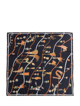 VERSACE - Square Scarf with Rope Motifs - Blue - LIDIASHOPPING® - Official Website