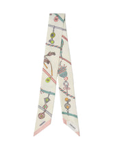 VERSACE - Bandeau Scarf with Jewel Motifs - White | Lidia Shopping | Official Website