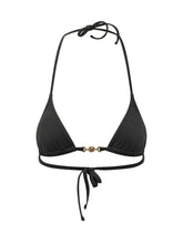 VERSACE - Top Bikini Triangolo con Lacci - Nero - LIDIASHOPPING® - Official Website