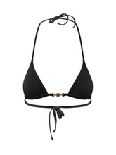 VERSACE - Top Bikini Triangolo con Lacci - Nero - LIDIASHOPPING® - Official Website