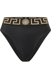 VERSACE - Slip Mare con Fascia Decorata - Nero - LIDIASHOPPING® - Official Website