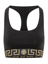 VERSACE - Bra con Fascia Decorata - Nero - LIDIASHOPPING® - Official Website
