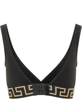 VERSACE - Bralette con Fascia Logo - Nero - LIDIASHOPPING® - Official Website