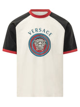 VERSACE - T-shirt con Pannello Diagonale - Multicolore - LIDIASHOPPING® - Official Website