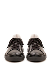 VERSACE - Sneaker in Pelle - Nero - LIDIASHOPPING® - Official Website