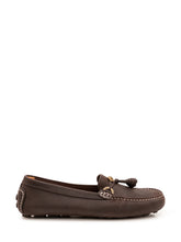 VERSACE - Mocassino Driver con Laccio - Marrone - LIDIASHOPPING® - Official Website