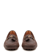 VERSACE - Mocassino Driver con Laccio - Marrone - LIDIASHOPPING® - Official Website