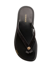 VERSACE - Sandalo Infradito con Dettaglio Applicato - Nero - LIDIASHOPPING® - Official Website