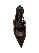 DOLCE & GABBANA - Slingback a Punta con Tacco Alto - Marrone - LIDIASHOPPING® - Official Website