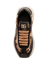 DOLCE & GABBANA - Low Top Sneaker with Animal Print and Applied Logo - Black - LIDIASHOPPING® - Official Website