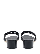 DOLCE & GABBANA - Ciabatta con Tacco e Dettaglio Logo - Nero - LIDIASHOPPING® - Official Website