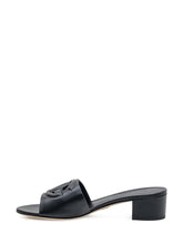 DOLCE & GABBANA - Ciabatta con Tacco e Dettaglio Logo - Nero - LIDIASHOPPING® - Official Website