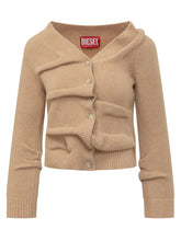 DIESEL - Ava Cardigan with Front Draping - Beige - LIDIASHOPPING® - Official Website