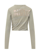 DIESEL - T-shirt Asay con Applicazioni - Grigio - LIDIASHOPPING® - Official Website