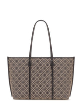 TORY BURCH - Perry Monogram Tote con Doppi Manici - Blu - LIDIASHOPPING® - Official Website