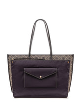 TORY BURCH - Perry Monogram Tote con Doppi Manici - Blu - LIDIASHOPPING® - Official Website