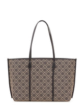 TORY BURCH - Perry Monogram Tote con Doppi Manici - Blu - LIDIASHOPPING® - Official Website
