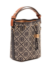 TORY BURCH - T Monogram Mini Bucket Bag with Drawstring - Blue - LIDIASHOPPING® - Official Website