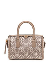 TORY BURCH - Monogram Petite Barrel Bag with Zip - Grey - LIDIASHOPPING® - Official Website