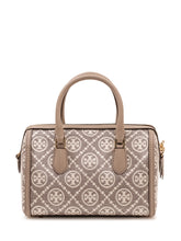 TORY BURCH - Monogram Petite Barrel Bag with Zip - Grey - LIDIASHOPPING® - Official Website