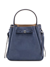 TORY BURCH - Romy Bucket Bag with Front Strap - Blue - LIDIASHOPPING® - Official Website