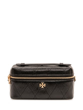 TORY BURCH - Charlie Quilted Vanity Case - Black - LIDIASHOPPING® - Official Website