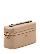 TORY BURCH - Charlie Vanity Case con Manico - Beige - LIDIASHOPPING® - Official Website