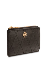 TORY BURCH - Charlie Portacarte con Zip - Nero - LIDIASHOPPING® - Official Website