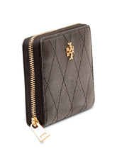 TORY BURCH - Charlie Quilted Zip Wallet - Black - LIDIASHOPPING® - Official Website