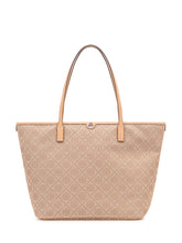 TORY BURCH - Tote T Monogram con Manici - Beige - LIDIASHOPPING® - Official Website