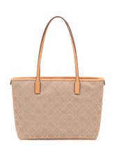TORY BURCH - Tote con Motivo Monogram - Beige - LIDIASHOPPING® - Official Website
