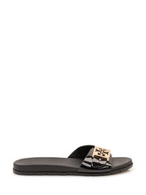 TORY BURCH - Mellow Buckle Slide with Logo - Black - LIDIASHOPPING® - Official Website