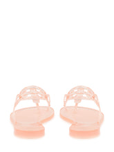 TORY BURCH - Miller Jelly Sandal with Logo - Pink - LIDIASHOPPING® - Official Website