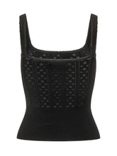 J.W. ANDERSON - Top Pointelle con Fiocco - Nero - LIDIASHOPPING® - Official Website