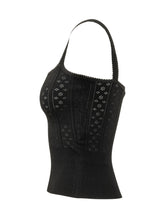 J.W. ANDERSON - Top Pointelle con Fiocco - Nero - LIDIASHOPPING® - Official Website
