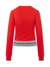 J.W. ANDERSON - Maglia con Scollo a V e Bordo a Contrasto - Rosso - LIDIASHOPPING® - Official Website