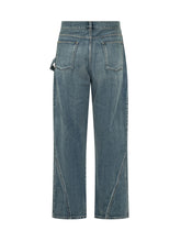 J.W. ANDERSON - Jeans Workwear a Gamba Ampia con Tasca Applicata - Blu - LIDIASHOPPING® - Official Website