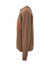J.W. ANDERSON - Felpa con Ricamo Frontale Sfilacciato - Marrone - LIDIASHOPPING® - Official Website