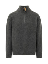 J.W. ANDERSON - Half Zip Jumper with High Neck - Grey - LIDIASHOPPING® - Official Website