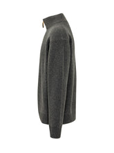 J.W. ANDERSON - Half Zip Jumper with High Neck - Grey - LIDIASHOPPING® - Official Website