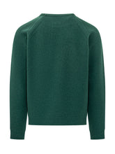 J.W. ANDERSON - Pullover con Ricamo Frontale e Profili Ondulati - Verde - LIDIASHOPPING® - Official Website